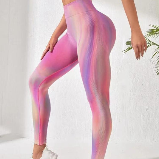 Tie Dye Aurora Print Yoga Pants