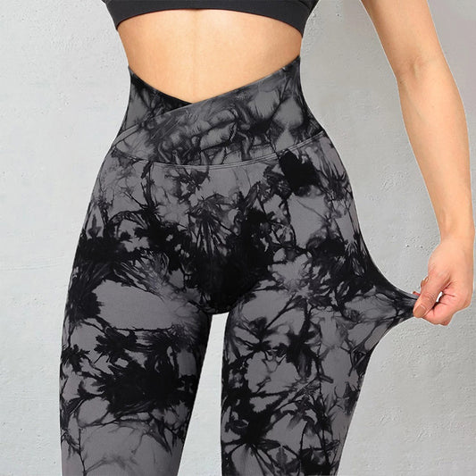 Seamless Tie Dye Yoga Pants