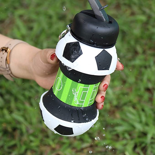 Foldable Silicone Water Bottle with Straw