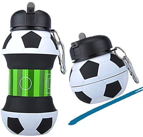 Foldable Silicone Water Bottle with Straw