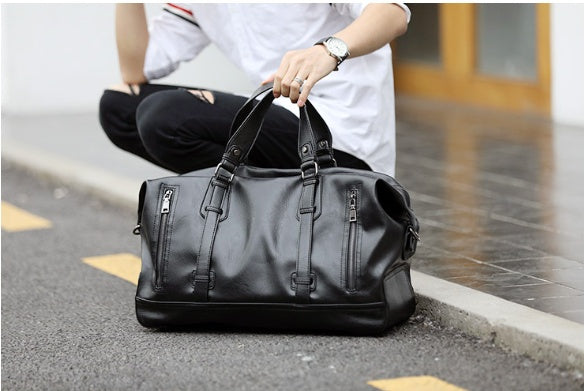 Large-Capacity Leather Handbag for Business & Travel