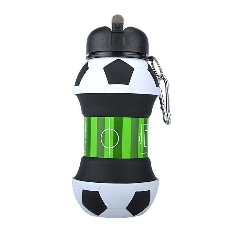 Foldable Silicone Water Bottle with Straw