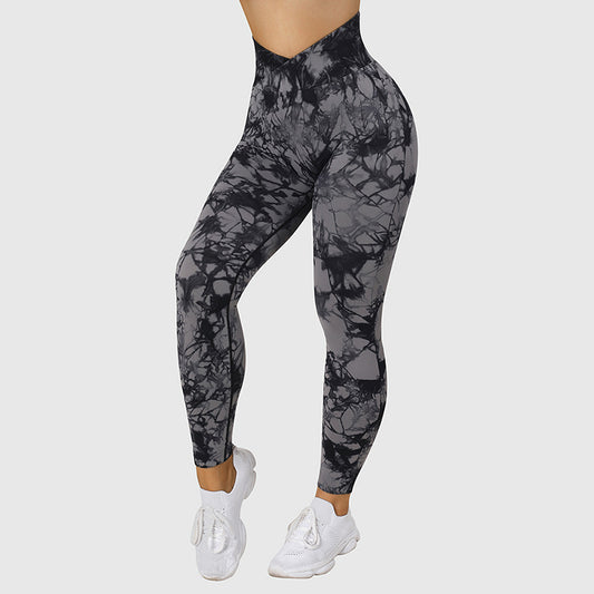 Seamless Tie Dye Yoga Pants