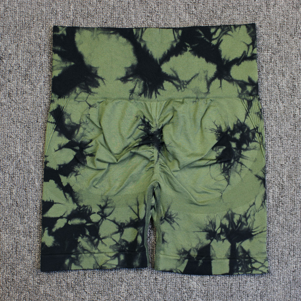 Tie-Dye Quick-Dry Yoga Shorts