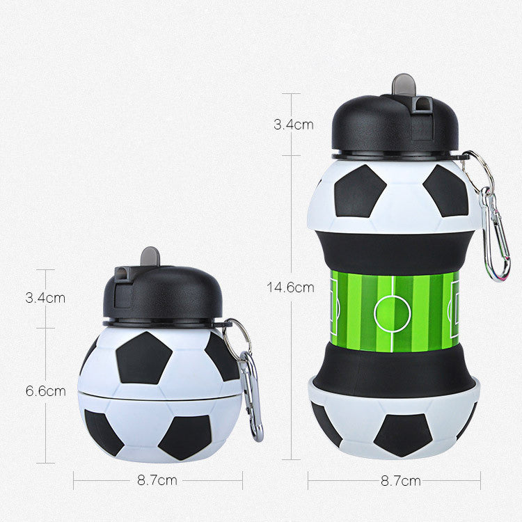 Foldable Silicone Water Bottle with Straw