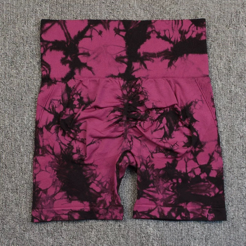 Tie-Dye Quick-Dry Yoga Shorts