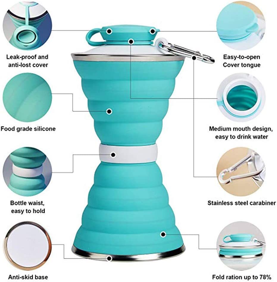 Foldable Leak-Proof Silicone Water Bottle