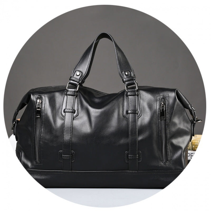 Large-Capacity Leather Handbag for Business & Travel