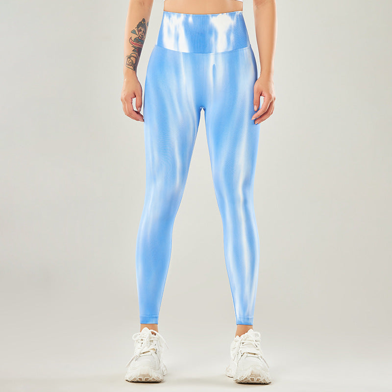 Tie Dye Aurora Print Yoga Pants