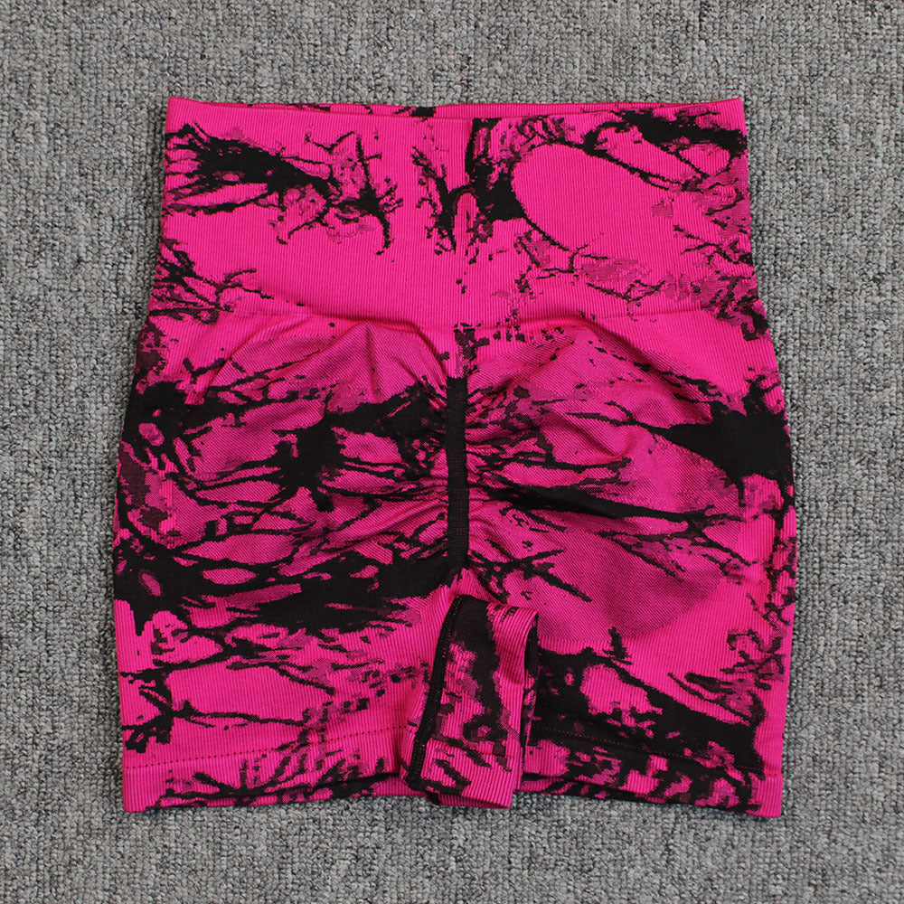 Tie-Dye Quick-Dry Yoga Shorts