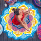 Polygon Print Tassel Yoga Mat