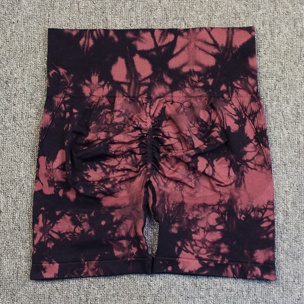 Tie-Dye Quick-Dry Yoga Shorts